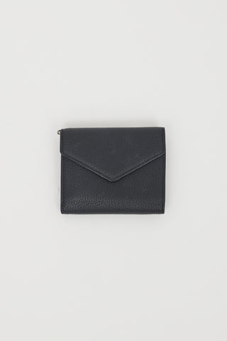 Dior Black 
Purple Leather Bi-Fold Wallet