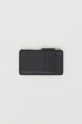 Fendi Black Leather 
Fur Monster Zip Cardholder