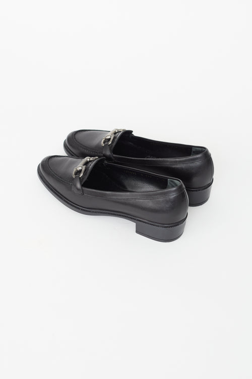 Salvatore Ferragamo Black Leather Loafer