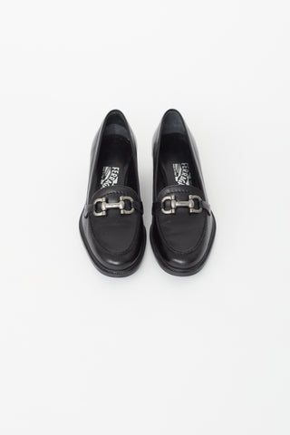 Salvatore Ferragamo Black Leather Loafer