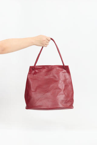 Gabriela Coll Garments Red Leather No. 17 Hoof Tote