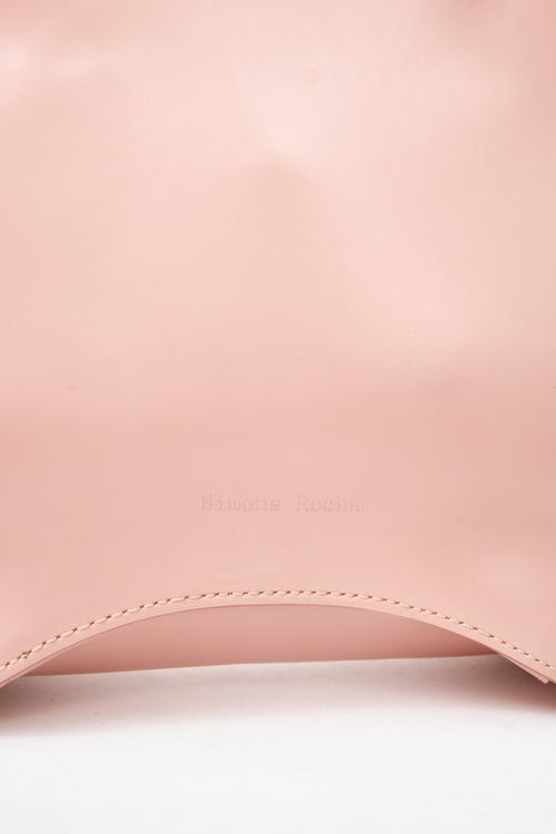 Simone Rocha Pink Leather Baby Bean Top Handle Bag