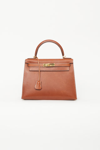 Hermès 2018 Gold Barenia Two-Way Kelly 28 Bag