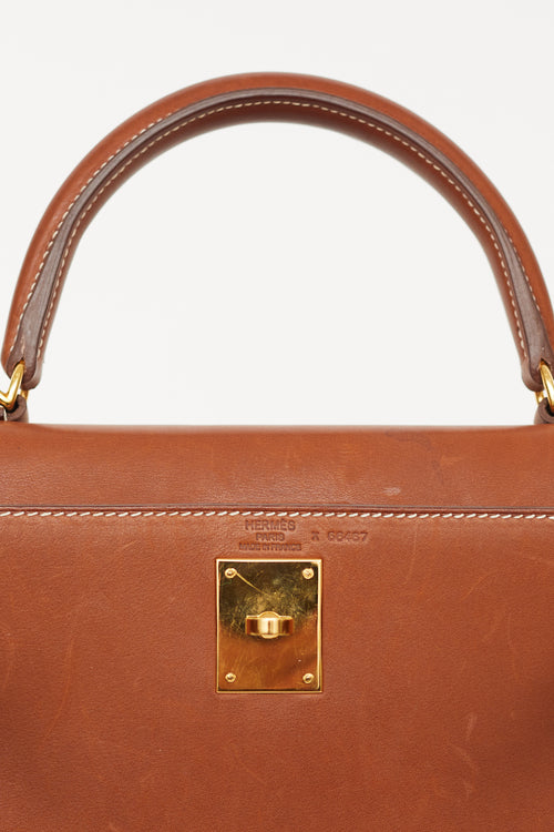 Hermès 2018 Gold Barenia Two-Way Kelly 28 Bag