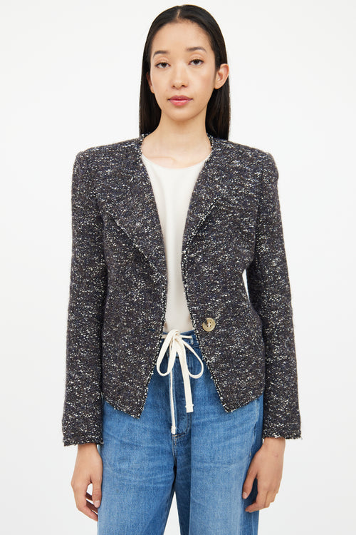 Isabel Marant Étoile Grey Melange Woven Jacket