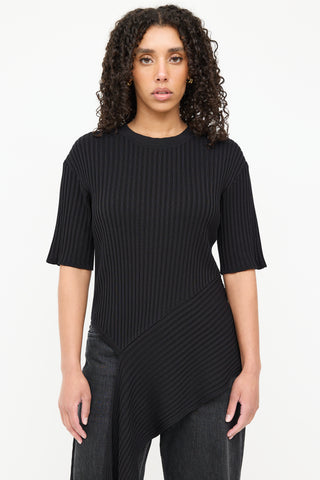 Juun.J Ribbed Asymmetrical Shirt Dress