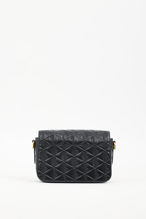 Lacoste Black Embossed Leather Maheki Bag