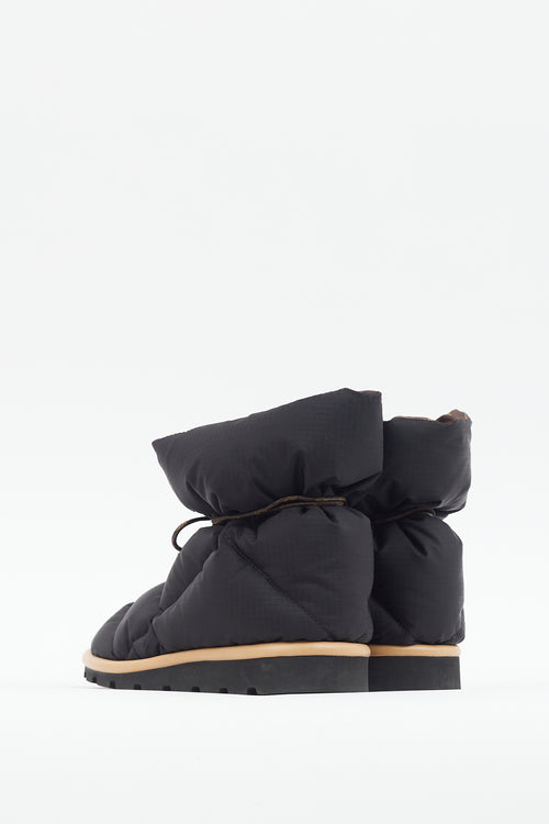 Louis Vuitton Black 
Brown Pillow Comfort Ankle Boot