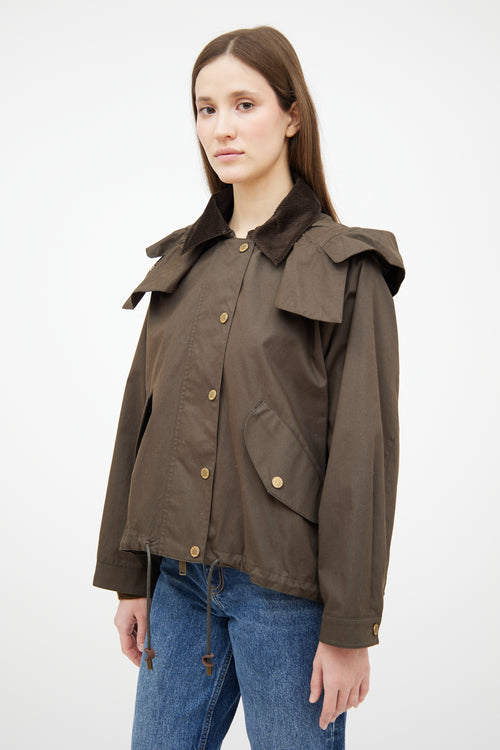 Max Mara Green Hooded Jacket