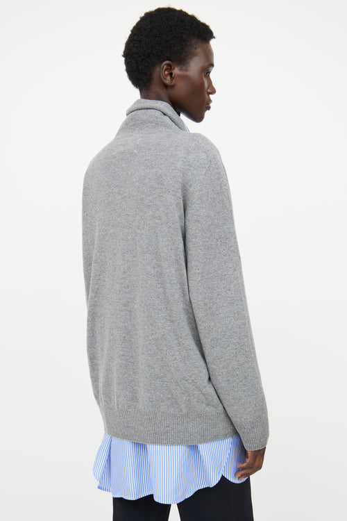 Maison Margiela Grey Cashmere Long Sleeve Cardigan