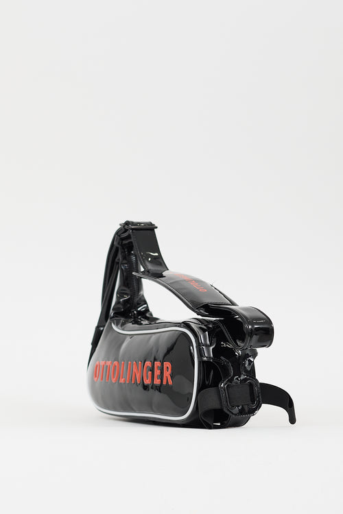 Ottolinger X Puma Black Patent Mini Racer Bag