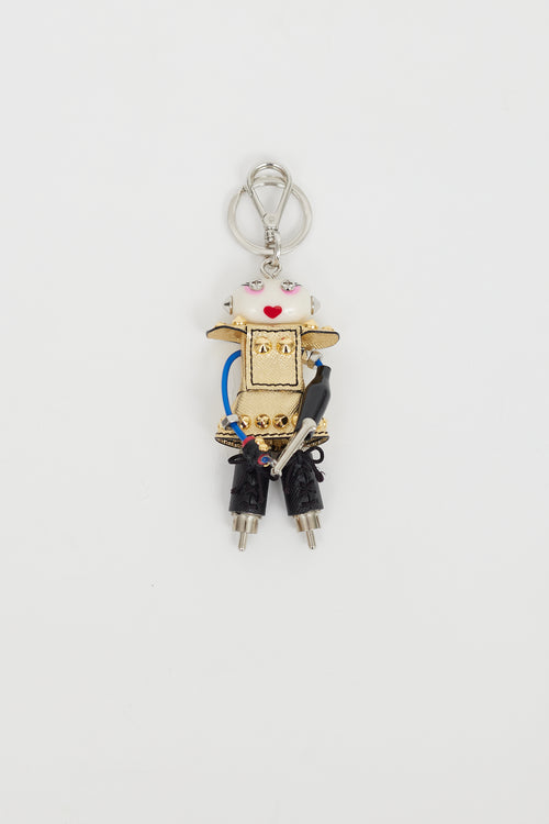 Prada Multicolour Robot Keychain