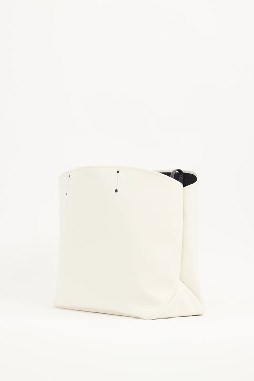 Prada White Canvas Canapa Racing Tote