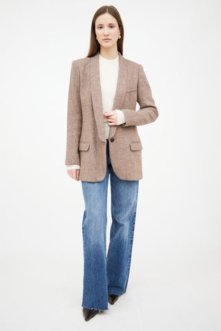 Smythe Beige Wool Tweed Blazer