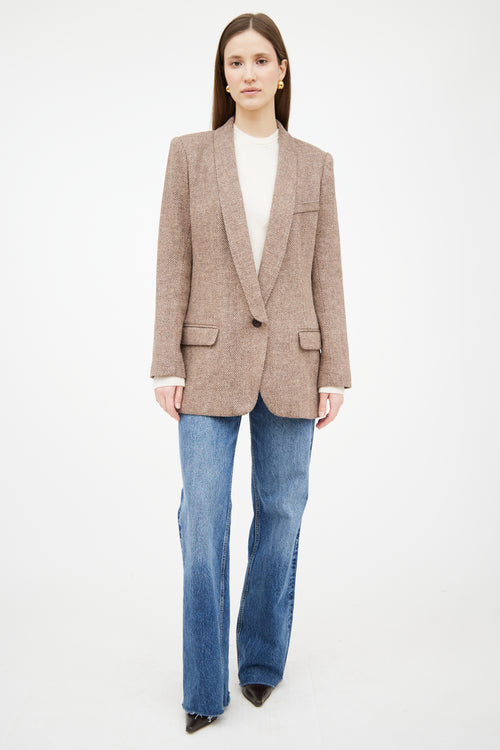 Smythe Tweed Long Shawl Blazer