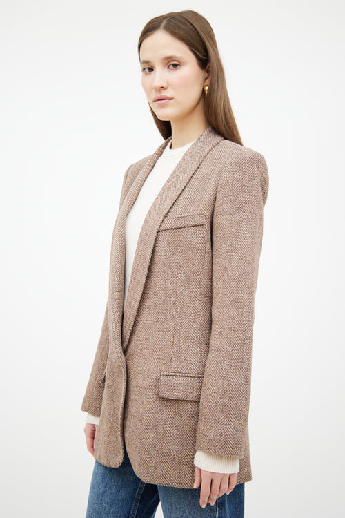 Smythe Beige Wool Tweed Blazer