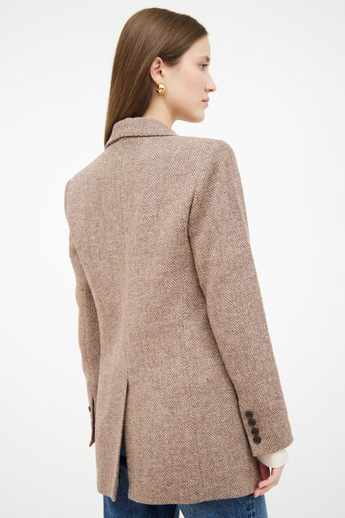 Smythe Beige Wool Tweed Blazer