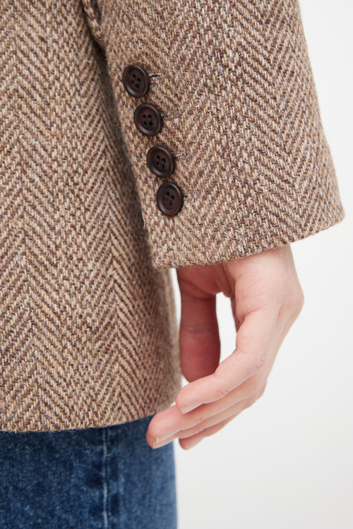 Smythe Beige Wool Tweed Blazer