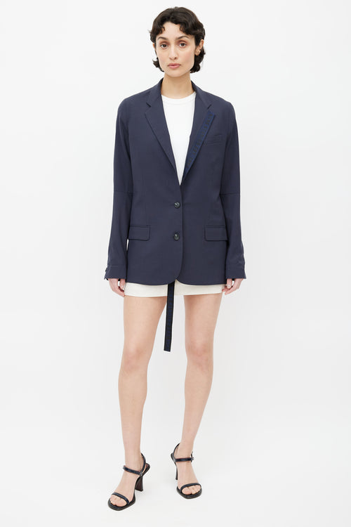 Acne Studios Navy Jinx Suit Oversized Blazer