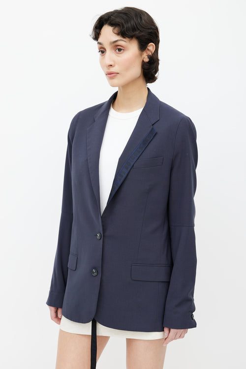 Acne Studios Navy Jinx Suit Oversized Blazer