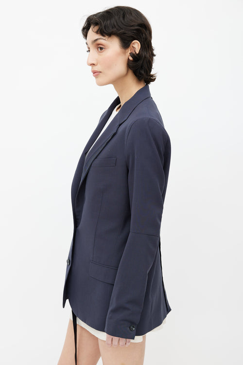 Acne Studios Navy Jinx Suit Oversized Blazer