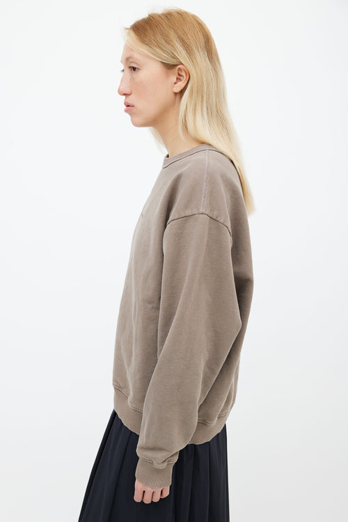 Acne Studios Brown Cotton Logo Sweater