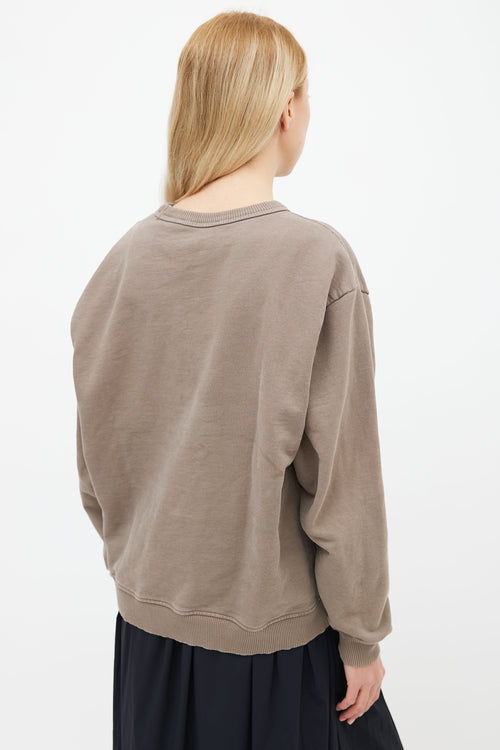 Acne Studios Brown Cotton Logo Sweater