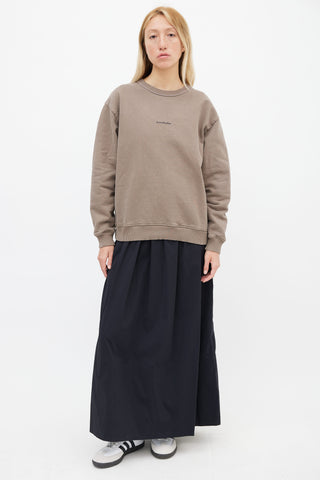 Acne Studios Brown Cotton Logo Sweater