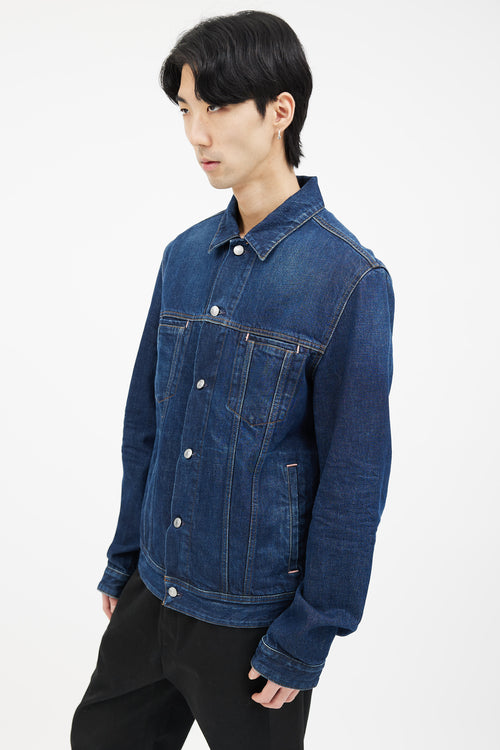 Acne Studios Blå Konst Dark Blue Pass Denim Jacket