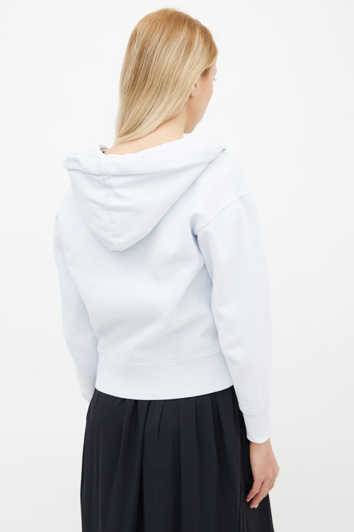 Acne Studios Light Blue Ferris Zip Face Cotton Hoodie