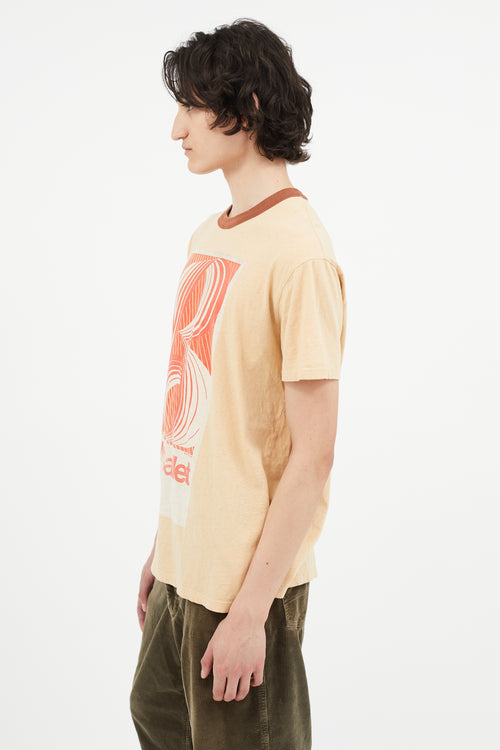 Acne Studios Beige Graphic Print T-Shirt