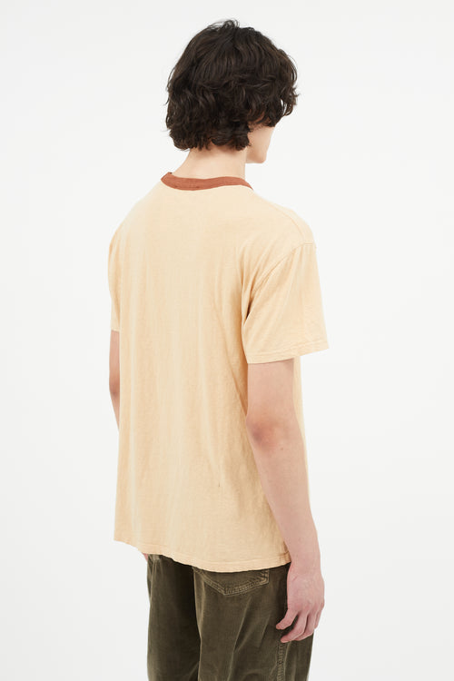 Acne Studios Beige Graphic Print T-Shirt