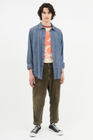 Acne Studios Blå Konst Blue Chambray Shirt