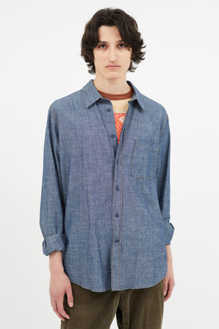 Acne Studios Blå Konst Blue Chambray Shirt