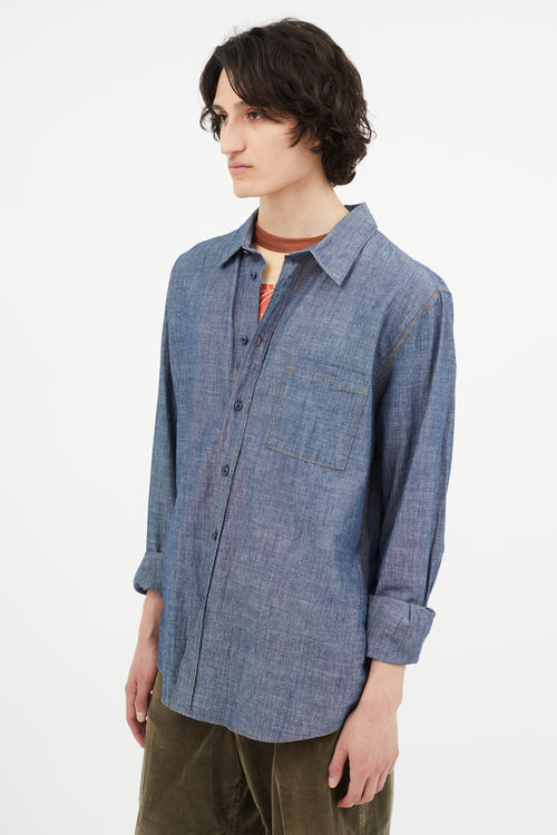 Acne Studios Blå Konst Blue Chambray Shirt