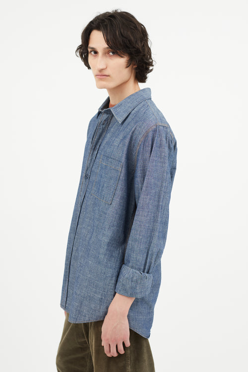 Acne Studios Blå Konst Blue Chambray Shirt