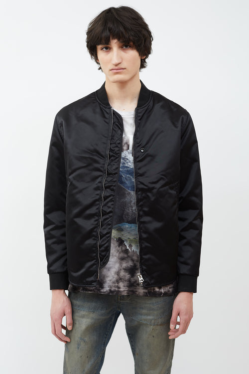 Acne Studios Black Selo Nylon Bomber Jacket