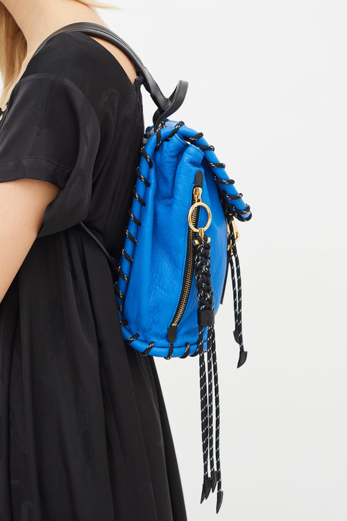 Acne Studios Blue Leather Rope Jungle  Backpack