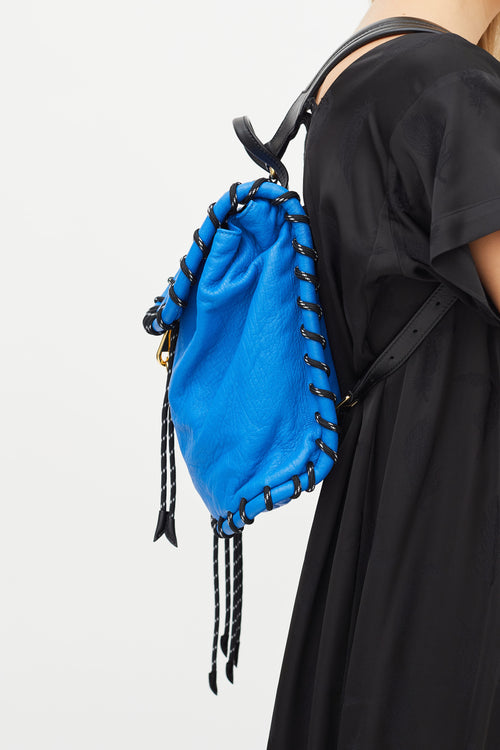 Acne Studios Blue Leather Rope Jungle  Backpack