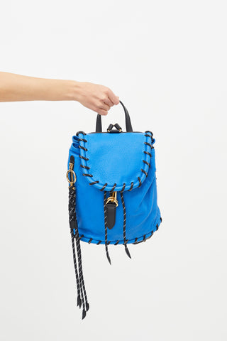 Acne Studios Blue Leather Rope Jungle  Backpack