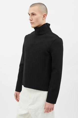 Acne Studios FW14 Black Neoprene Mehdi Turtleneck Sweater