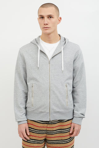 Acne Studios Grey Johna Pus15 Zip Up Hoodie