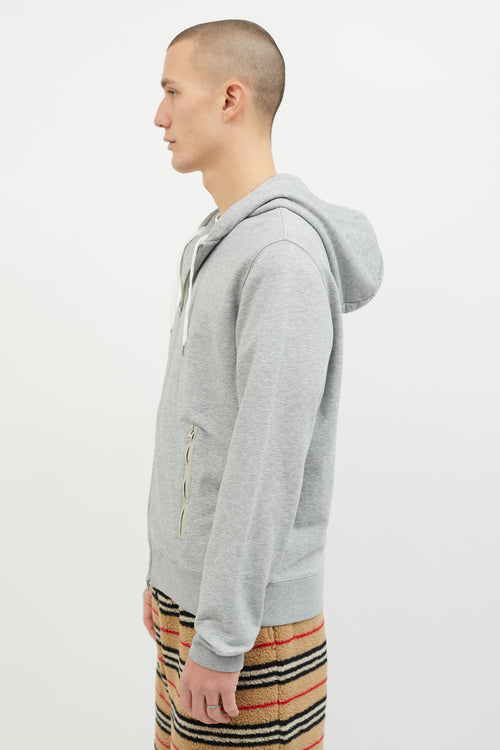 Acne Studios Grey Johna Pus15 Zip Up Hoodie