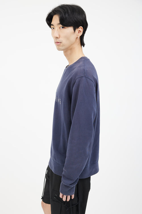 Acne Studios SS15 Navy Cotton Casey Slogan EV Sweater