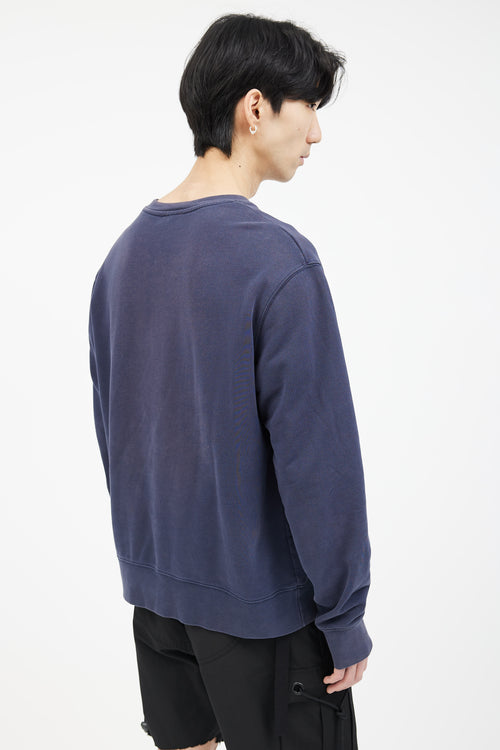 Acne Studios SS15 Navy Cotton Casey Slogan EV Sweater