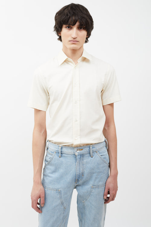 Acne Studios SS16 Cream Otis Short Sleeve Shirt