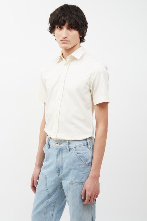 Acne Studios SS16 Cream Otis Short Sleeve Shirt