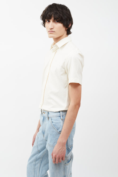 Acne Studios SS16 Cream Otis Short Sleeve Shirt