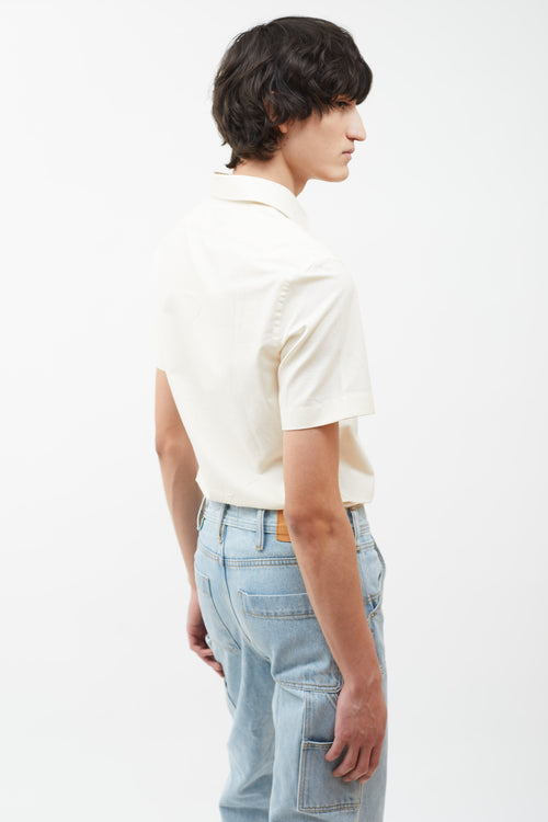 Acne Studios SS16 Cream Otis Short Sleeve Shirt