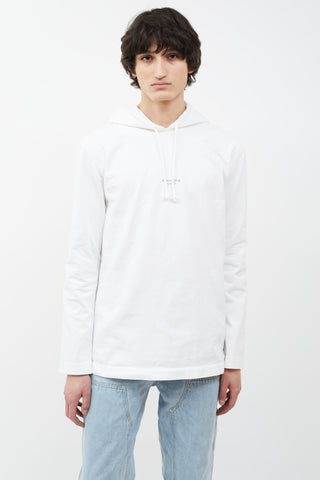 Acne Studios SS18 White Lilly Sweatshirt Hoodie